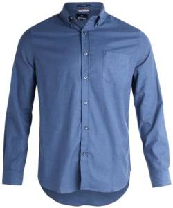 Ben Sherman Herren Button Down Hemd - Klassische Passform Langarm Button Down Hemd - Casual Dress Shirt für Männer (S-XL), Dunkelblau, L von Ben Sherman