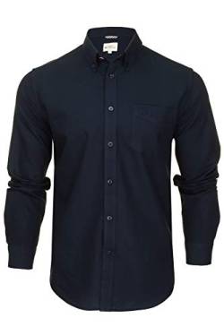 Ben Sherman Herren Freizeithemden Button-Down-Kragen Langarm (Dark Navy (Embroidered Pocket Logo)) M von Ben Sherman