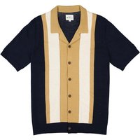 Ben Sherman Herren Kurzarmhemd beige gestreift von Ben Sherman