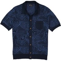 Ben Sherman Herren Kurzarmhemd blau gemustert von Ben Sherman