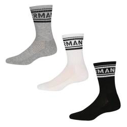 Ben Sherman Herren Mens Thick Crew Sport Socks in Black with Colour Print Authentic Branding-Multipack of 3, Size 7/11 Sportsocken, Einheitsgröße von Ben Sherman