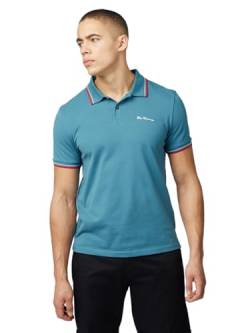 Ben Sherman Herren-Poloshirt, kurzärmelig, normale Passform, Blaugrün 2, XL von Ben Sherman