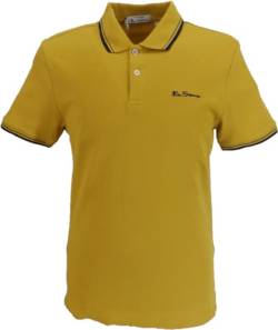 Ben Sherman Herren-Poloshirt, kurzärmelig, normale Passform, gold, 3XL von Ben Sherman