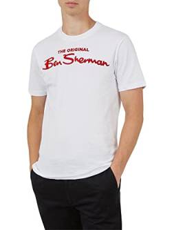 Ben Sherman Herren Shirt Signature weiß/rot S von Ben Sherman