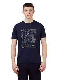 Ben Sherman Herren-T-Shirt, kurzärmelig, marineblau, XL von Ben Sherman