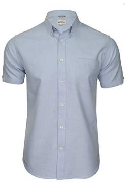 Ben Sherman Herrenhemd mit Button-Down-Kragen, Oxford-Gewebe, kurzärmlig (Sky (Embroidered Pocket Logo)) M von Ben Sherman