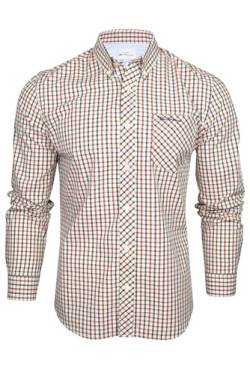 Ben Sherman Herrenhemd mit Button-Down-Kragen, kariert im 'House'-Design, langärmlig (House Check - Red) XL von Ben Sherman