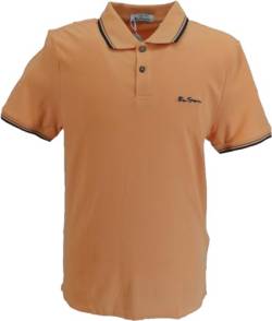 Ben Sherman Kurzarm-Poloshirt für Herren, Kupfer-Orange, M von Ben Sherman