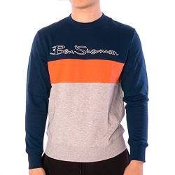 Ben Sherman Sports Logo Sweatpulli Herren Sweater (blau, L, l) von Ben Sherman