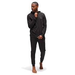 Ben Sherman Underwear Men's Ben Sherman Long Sleeve Zip Up Lounge Hoodie Sweatshirt in Black Pullover Sweater, Schwarz, M von Ben Sherman