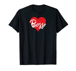 Ich Liebe Bosse Vorname Tshirt Liebe Herz T-Shirt von Benannte Personalisierte Herz Tees