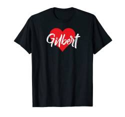 Ich Liebe Gilbert Vorname Tshirt Liebe Herz T-Shirt von Benannte Personalisierte Herz Tees