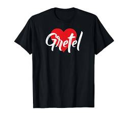 Ich Liebe Gretel Vorname Tshirt Liebe Herz T-Shirt von Benannte Personalisierte Herz Tees