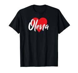 Ich Liebe Olena Vorname Tshirt Liebe Herz T-Shirt von Benannte Personalisierte Herz Tees