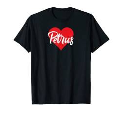 Ich Liebe Petrus Vorname Tshirt Liebe Herz T-Shirt von Benannte Personalisierte Herz Tees