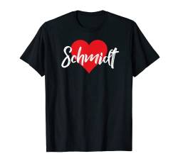 Ich Liebe Schmidt Vorname Tshirt Liebe Herz T-Shirt von Benannte Personalisierte Herz Tees