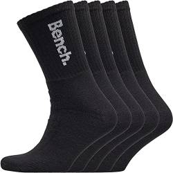 Bench 5er-Pack Socken, Einheitsgröße 39-45, Schwarz , 6-11 von Bench