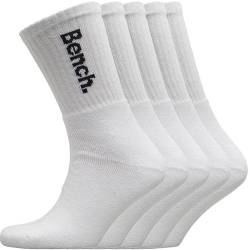 Bench 5er-Pack Socken, Einheitsgröße 39-45, weiß, 6-11 von Bench