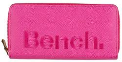 Bench Große XXL Damen Geldbörse Portemonnaie Brieftasche Reißverschluss Clutch, Farbe:Pink von Bench