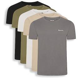 Bench Herren Everyday Essentials Multipack Lounge Rundhals T-Shirt-Set – 3er-Pack, 5 oder 10 Stück, kurzärmelig, klassische Passform, T-Shirts in verschiedenen Farben, Envoy / sortiert, L von Bench