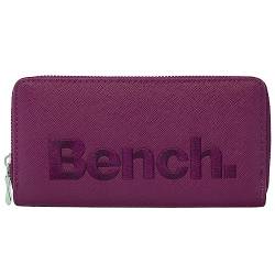 Damen Geldbörse Bench Große XXL Portemonnaie Brieftasche Reißverschluss Clutch, Farbe:Lila von Bench