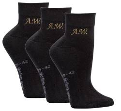 Bentini Sportsocken | Gr. 35 49 | Unisex | Kurzschaft Sportsocken| Personalisiert | Bestickt mit Initialen | Geschenke für Männer & Frauen | Mit Frotteesohle | schwarz 39-42 | 3Paar von Bentini