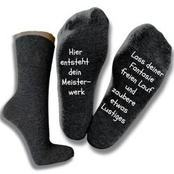 Bentini Spruchsocken | Damen & Herren | Indivduelle Sprüche | Personalisierbare Spruch Socken | Lustige Geschenkidee | Lustige Socken (Gr. 39-42, anthrazit) von Bentini