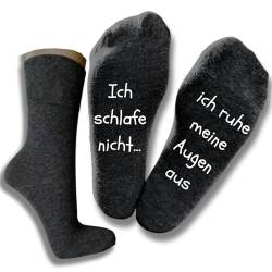 Bentini Spruchsocken | Witzige Socken | von Gr.: 35-49 | Spruch Socken | Damen & Herren | Ich schlafe nicht... (as3, numeric, numeric_43, numeric_46, regular, regular, anthrazit mel.) von Bentini