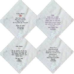 Bentini Taschentücher für Freudentränen | Gr. 26 x 26 cm | Hochzeit | Stofftaschentücher | Hochzeitsgastgeschenk von Bentini