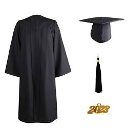 Beokeuioe Abi Master Kostüm Abschluss Talar mit Hut 2023 Graduation Robe Bachelor Uni Geschenke Absolventen Akademischer Herren Damen Graduation Robe Uni Master Kostüm für Hochschule von Beokeuioe