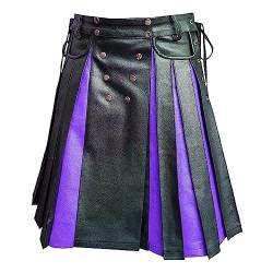 Beokeuioe Herren Mode Schottischer Rock Neue Männer Traditioneller Kilt Rock Utility Männlich Klassischer Retro Rock Mittelalterliche Schottland Faltenröcke Spleiß Schottischer Kilt von Beokeuioe