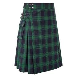 Beokeuioe Herren Mode Schottischer Rock Neue Männer Traditioneller Kilt Rock Utility Männlich Klassischer Retro Rock Mittelalterliche Schottland Faltenröcke Spleiß Schottischer Kilt von Beokeuioe