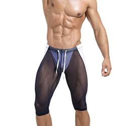 Beokeuioe Herren Netz Leggings Männer Hose transparent Nachtwäsche Sexy Transparent Mesh Pantyhose Sport Unterwäsche Hose Herren Mesh durchsichtige shorts Hose von Beokeuioe