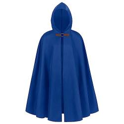 Beokeuioe Hoodies Robe Mittelalter Umhang weit mit Kapuze Baumwolle Adult Halloween Costume Umhang Karneval Kostüm Cosplay Cape Mittelalterliche Renaissance Umhang mit Kapuze von Beokeuioe