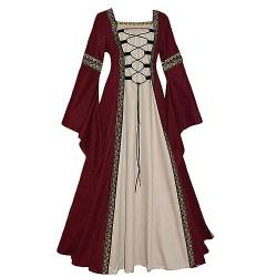 Beokeuioe Samtkleid Magd Kostüm Elegant Königin Renaissance viktorianischen kostüm Mittelalter Tudor Kleid Rokoko Mittelalter Königin Kostüm Damen Puffärmel Kleider Karneval von Beokeuioe