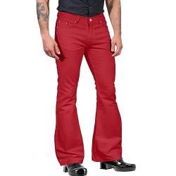 Glockenhose Vintage 70er Jahre Karneval Disco Hosen Herren Schlaghose 60er 70er Chinos Hose Bell Bottom Hose Outfits Ausgestellte Hose für Herren Retro Schlag Hosen von Beokeuioe