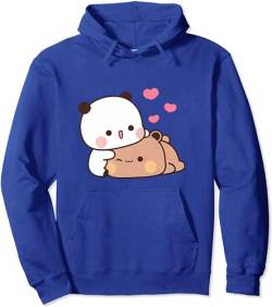 Kawaii Panda Bear Hug Bubu Dudu Love Valentines Days Funny Gift Unisex Pullover Hoodie (Blue,L) von Berentoya