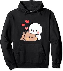 Kawaii Panda Bear Hug Bubu Dudu Valentines Days Funny Gift Unisex Pullover Hoodie (Black,XL) von Berentoya
