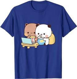 Kawaii Panda Bear Hug Bubu and Dudu Love is Being Cinema Pogether Valentines Days Funny Gift Unisex T-Shirt (Blue,M) von Berentoya