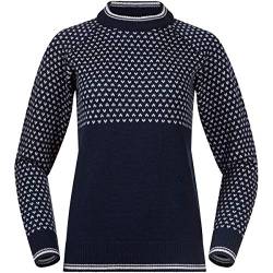 Bergans Alvdal Wool W Jumper - Navy/Vanilla White - M von Bergans