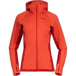 Bergans Damen Cecilie Wool Hood Jacke, energy red-red leaf, XL von Bergans