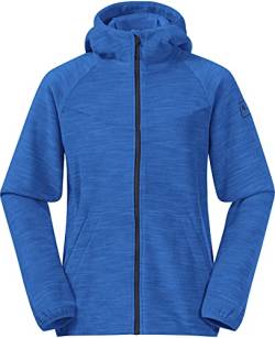 Bergans Hareid Youth Jacket Blau - Leichte warme Jungen Fleecejacke, Größe 128 - Farbe Strong Blue Melange - Navy von Bergans