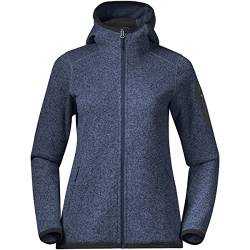 Bergans Kamphaug Knitted W Hoodie - Orion Blue - L von Bergans