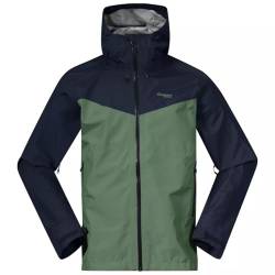 Bergans Skar Light 3L Shell Jacket Men Größe S dark jade green/navy blue von Bergans