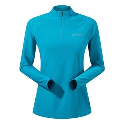 Berghaus Damen 24/7 Half Zip Langärmeliges Tech Baselayer T-Shirt, Dschungelgrün, 34 EU von Berghaus