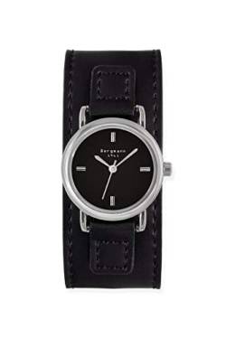 Bergmann 1961 Damen Uhr Analog Quarz Kunstlederamband schwarz von Bergmann