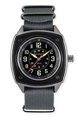 Bergmann 1973 Uhr Herren Armbanduhr Analog Quarz mit Textil Armband von Bergmann
