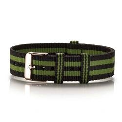 Bergmann NATO Armband Textil Preto Verde schwarz-grün Kupfer von Bergmann