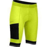 Bergson Fahrradhose KEMI COMFORT Bermuda (mit Sitzpolster) Herren Radshorts, bielastisch, tight, Normalgrößen, leuchtend grün von Bergson