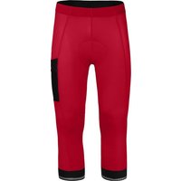 Bergson Fahrradhose KEMI COMFORT Capri (mit Sitzpolster) Herren 3/4 Radhose, bielastisch, tight, Normalgrößen, Kirsch rot von Bergson